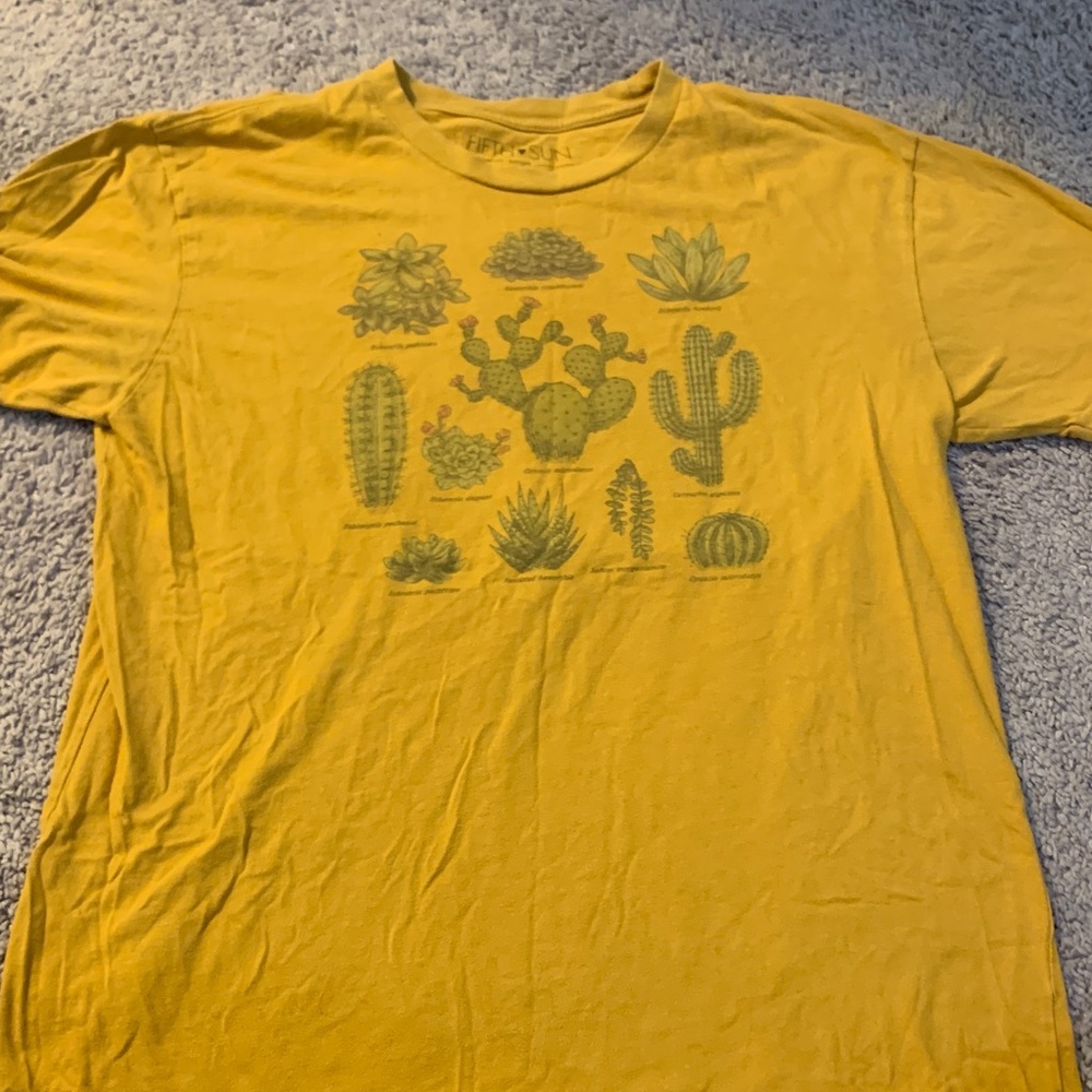 Fifth Sun Yellow Cactus Graphic Tee
